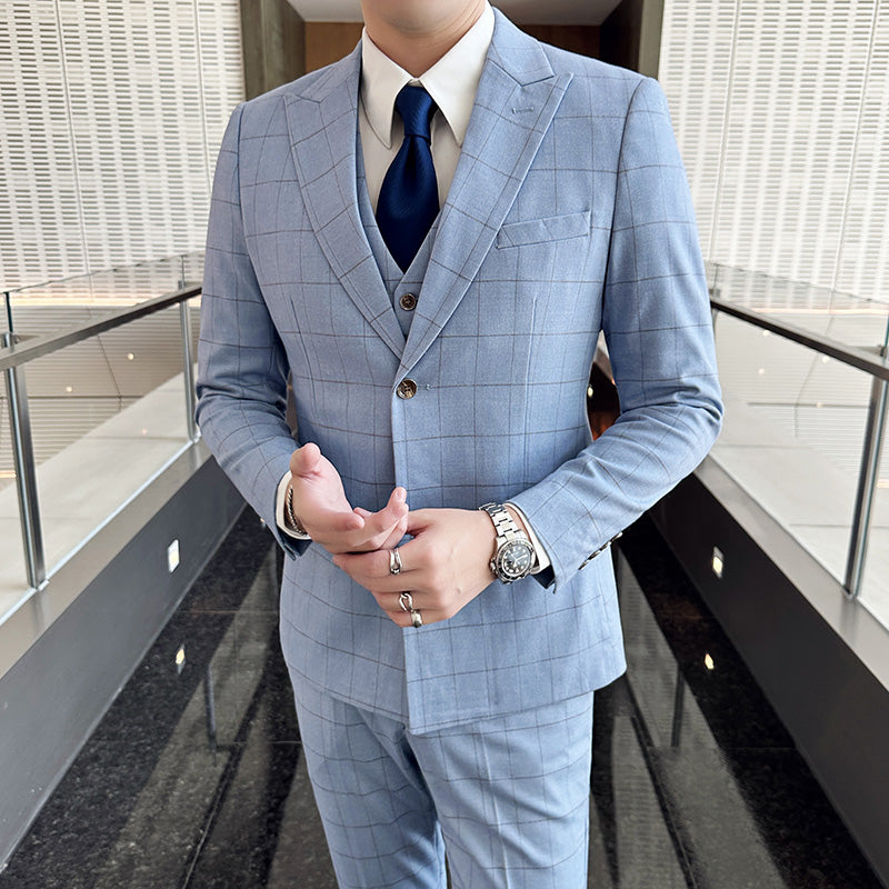 Terno Masculino Xadrez Luxury Maximus Paletó + Colete + Calça