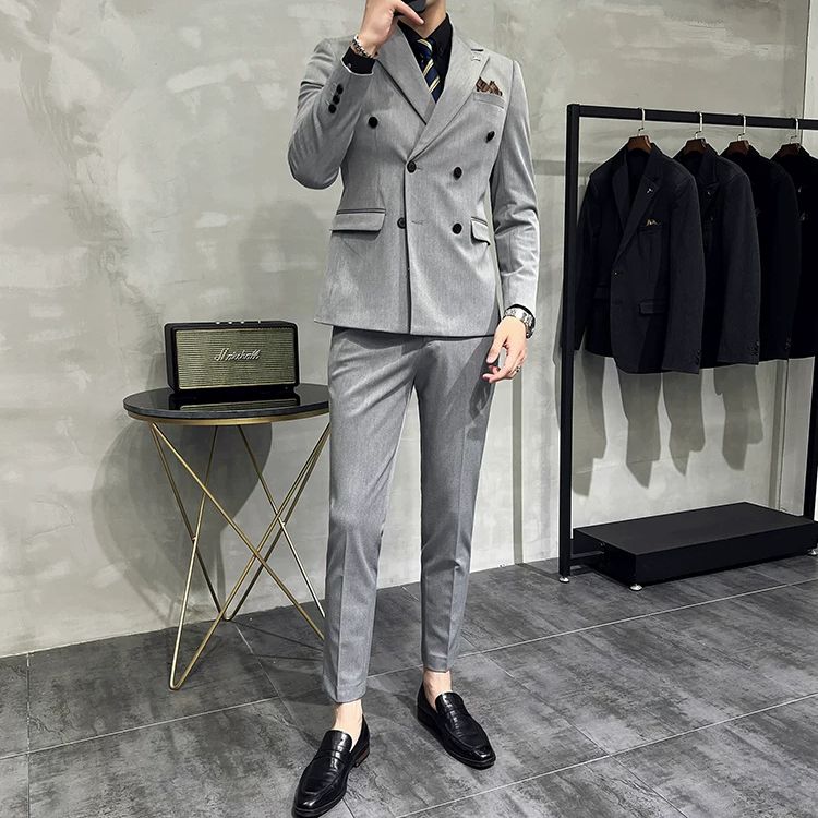 Terno Masculino Slim Transpassado Texturizado Maximus