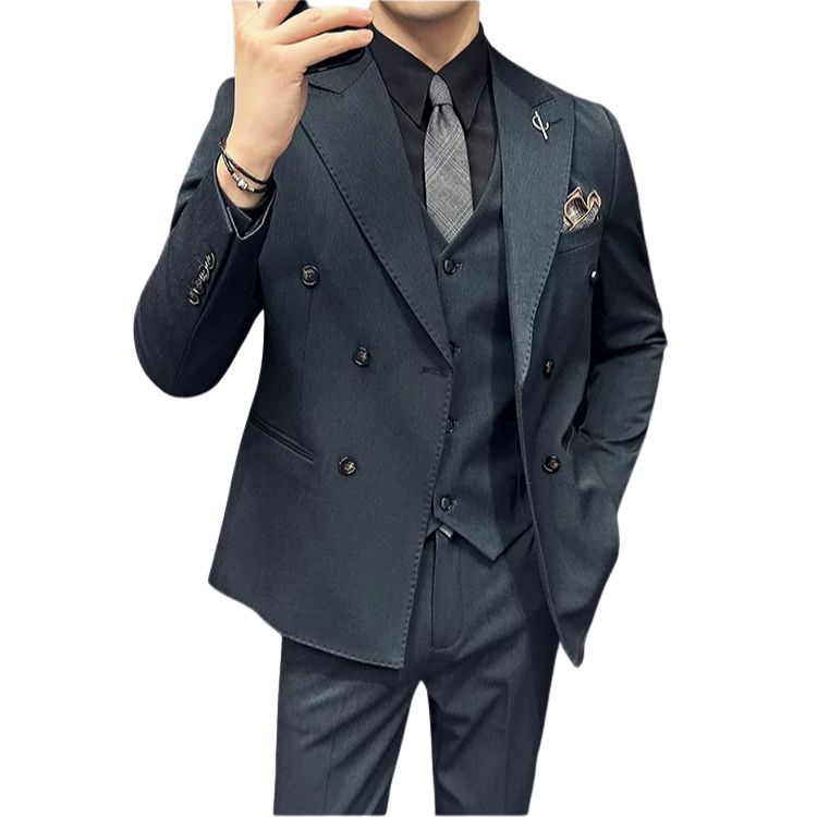 Terno Masculino Slim Transpassado Texturizado Formal Maximus