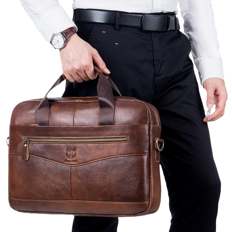 Bolsa de Couro Masculina para Notebook