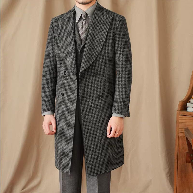 Sobretudo Masculino Xadrez Transpassado Retro Milano Maximus