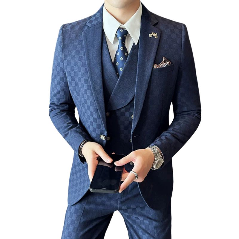 Terno Masculino Slim Quadriculado Maximus