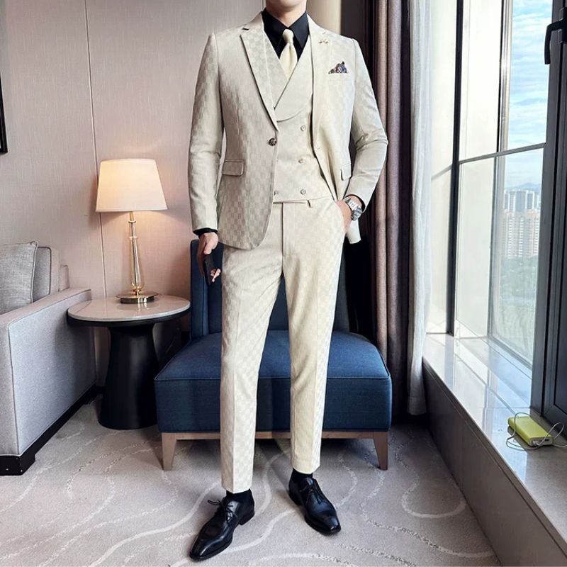 Terno Masculino Slim Quadriculado Maximus