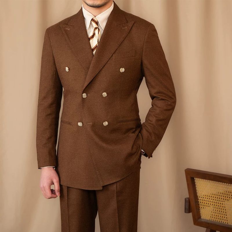 costume masculino transpassado, terno 2 peças transpassado masculino, costume masculino peak lapela, conjunto social masculino transpassado, costume masculino italiano