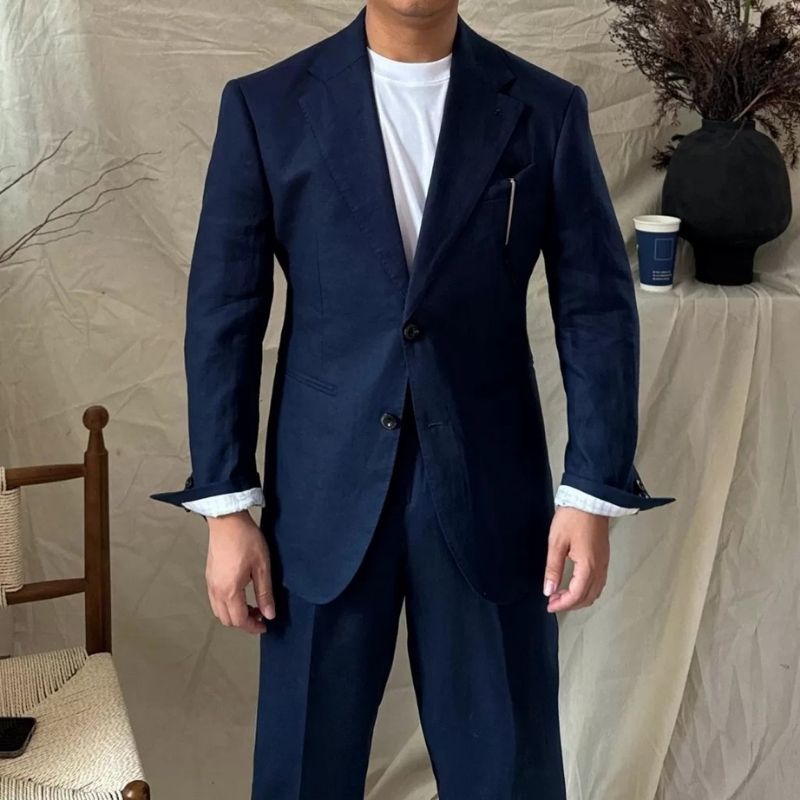 costume masculino linho, terno linho masculino, costume 2 peças masculino, conjunto social masculino linho, costume masculino verão, costume linho puro, terno masculino trabalho, costume masculino formal