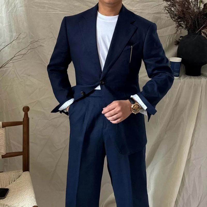 costume masculino linho, terno linho masculino, costume 2 peças masculino, conjunto social masculino linho, costume masculino verão, costume linho puro, terno masculino trabalho, costume masculino formal
