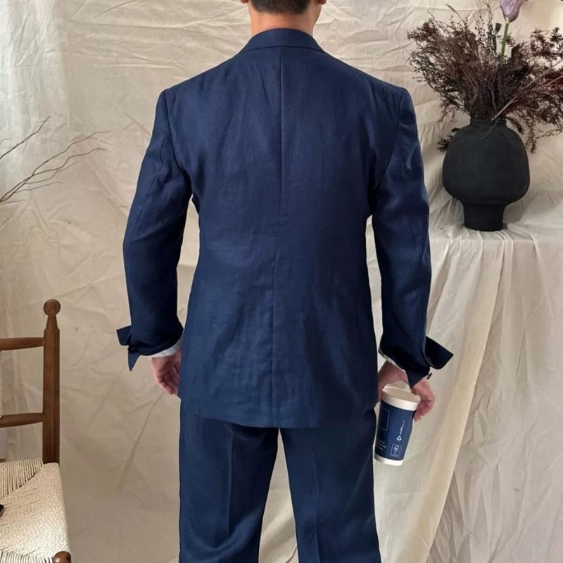 costume masculino linho, terno linho masculino, costume 2 peças masculino, conjunto social masculino linho, costume masculino verão, costume linho puro, terno masculino trabalho, costume masculino formal