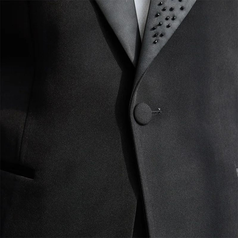 Smoking Masculino Maximus, Smoking Masculino Slim Fit, Smoking com pedraria, Traje de Gala Masculino, Moda Festa Masculina