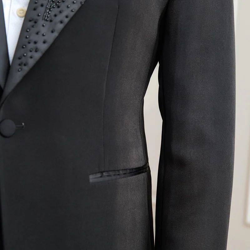 Smoking Masculino Maximus, Smoking Masculino Slim Fit, Smoking com pedraria, Traje de Gala Masculino, Moda Festa Masculina