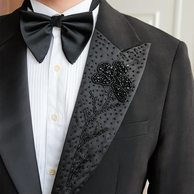 Smoking Masculino Maximus, Smoking Masculino Slim Fit, Smoking com pedraria, Traje de Gala Masculino, Moda Festa Masculina