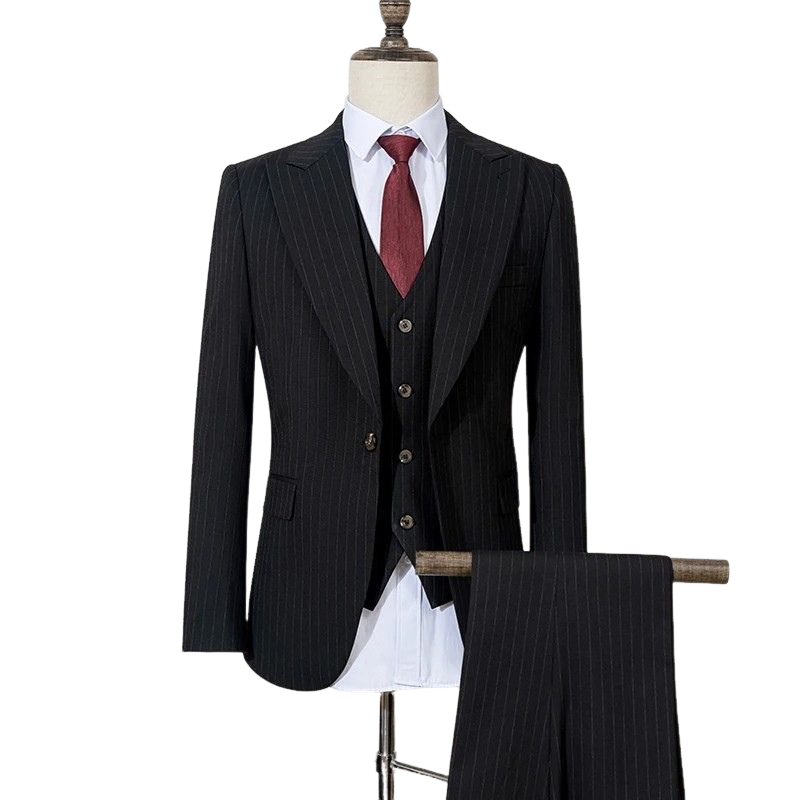 terno masculino risca de giz, terno social elegante, terno masculino luxo, terno para casamento, terno executivo masculino