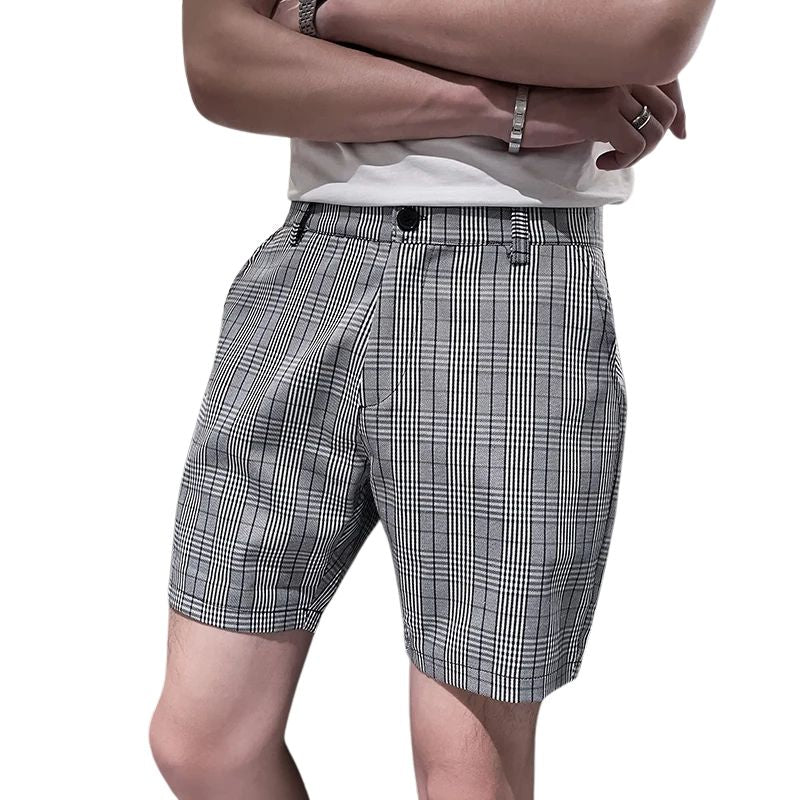 Bermuda Alfaiataria Masculina Xadrez Estilo Inglês Maximus