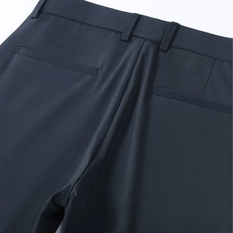 calça social masculina elástica, calça social reta confort, calça social azul marinho, calça social masculina stretch, calça social cinza gelo, calça social com elastano, calça masculina escritório confortável, calça social bege
