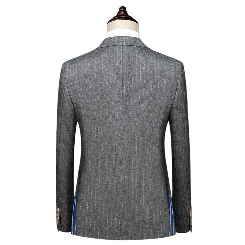 Terno Masculino, Terno Transpassado, Terno Listrado, Terno Masculino Transpassado, Terno Masculino Cinza, Terno Masculino Listrado Cinza, Conjunto Masculino Cinza