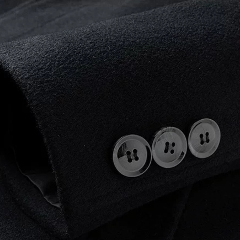 sobretudo masculino longo, sobretudo lã poliéster, casaco social masculino, sobretudo inverno masculino, casaco longo masculino, sobretudo botão único, casaco formal masculino, sobretudo Maximus, moda masculina inverno
