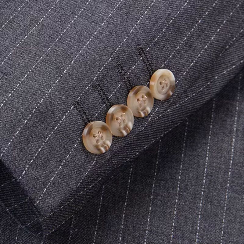 Terno Masculino, Terno Transpassado, Terno Listrado, Terno Masculino Transpassado, Terno Masculino Cinza, Terno Masculino Listrado Cinza, Conjunto Masculino Cinza