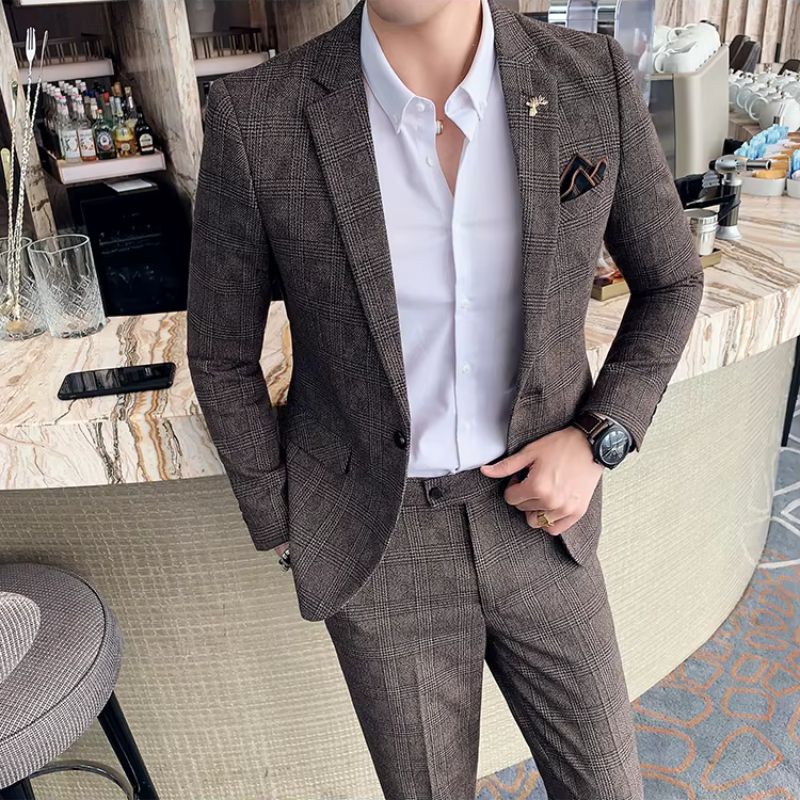 Costume Masculino Xadrez, Terno Masculino Xadrez, Costume Masculino Slim, Terno Masculino Slim Fit