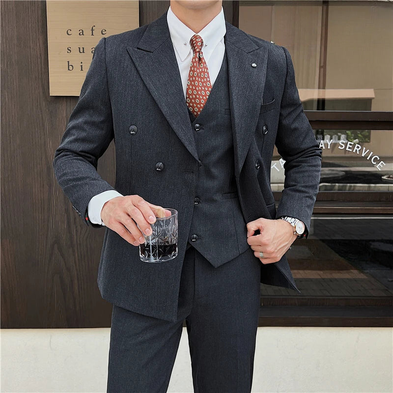 Terno Masculino Transpassado, Terno Masculino de Lapela Larga, Terno Masculino Completo, Terno Masculino Slim Fit