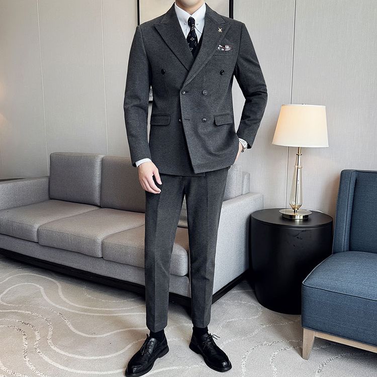 Terno Masculino Slim Transpassado Texturizado Vicenza Maximus