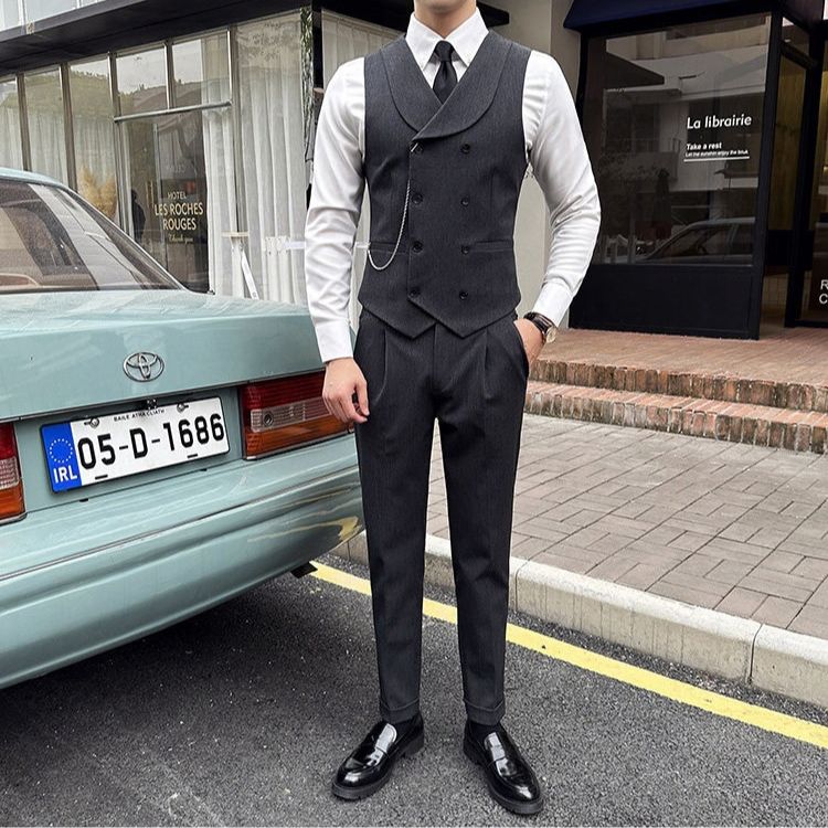 Colete e calça masculino no mesmo tecido para eventos e trabalho, Maximus
