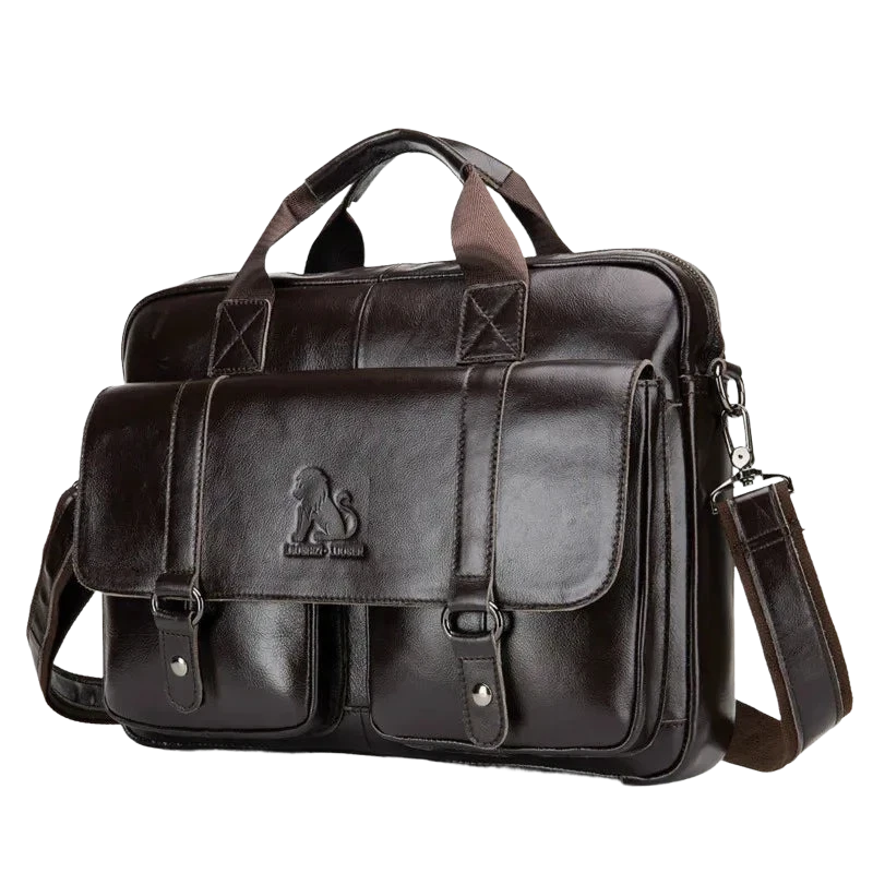 Bolsa Masculina de Couro Genuíno Vintage Maximus