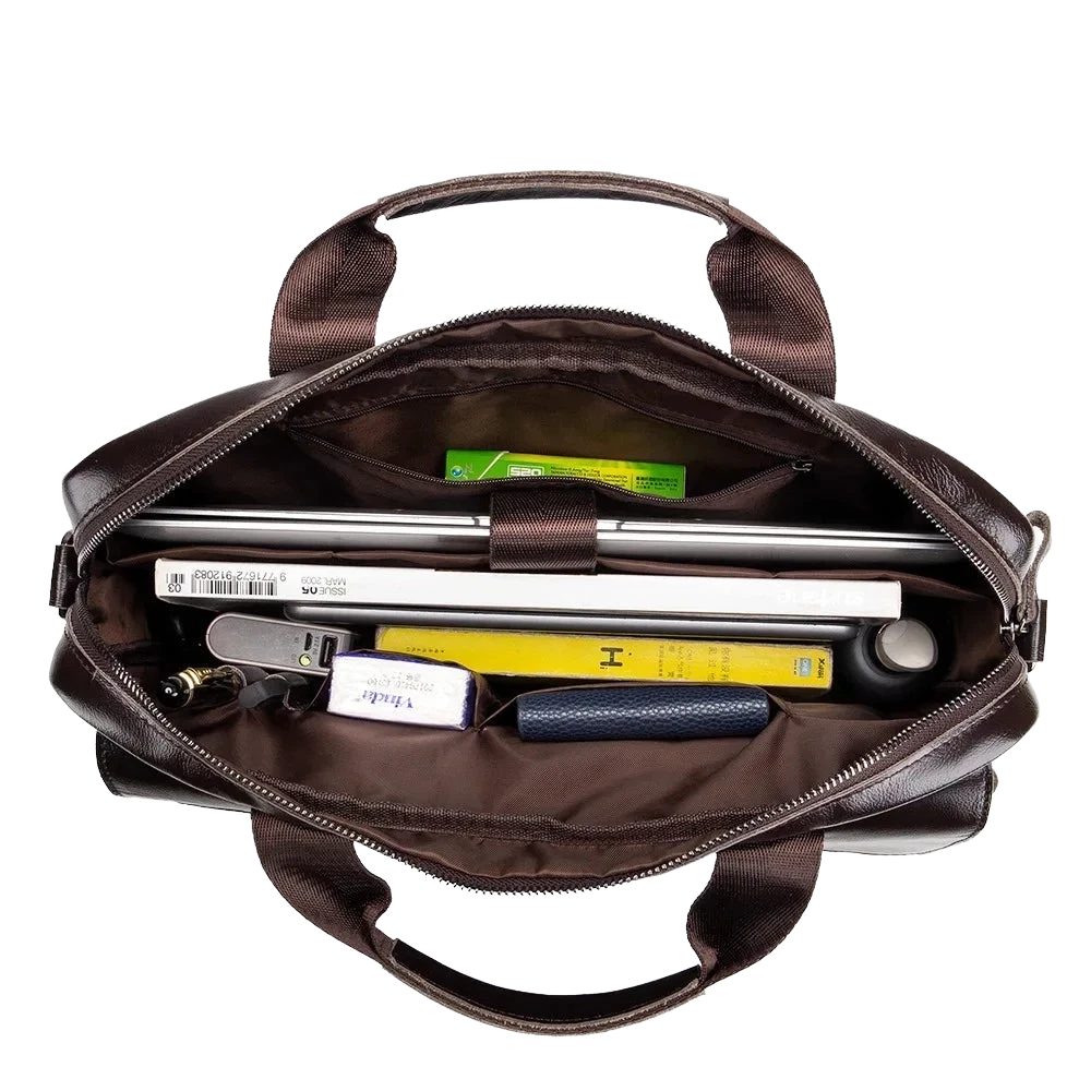 Bolsa Masculina de Couro Genuíno Vintage Maximus