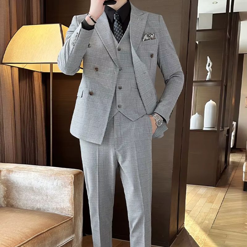 Terno masculino transpassado xadrez, terno masculino slim fit, terno masculino transpassado slim, terno masculino xadrez