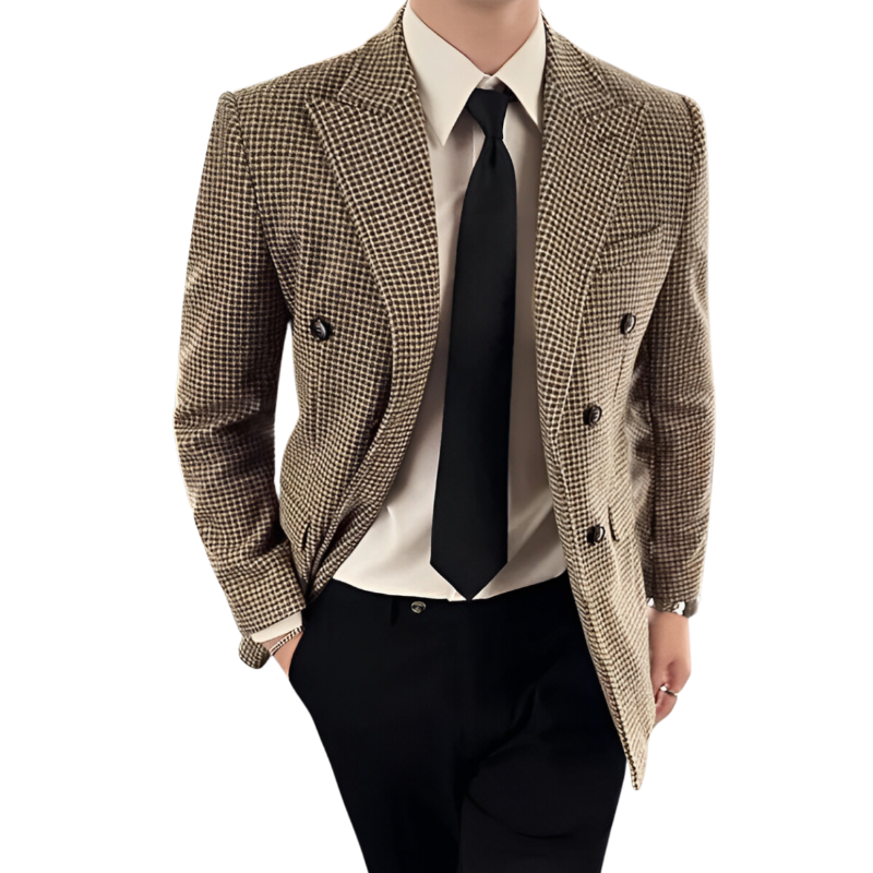 Blazer, blazer masculino, blazer de lã, blazer transpassado, Blazer Masculino Britânico Transpassado Maximus