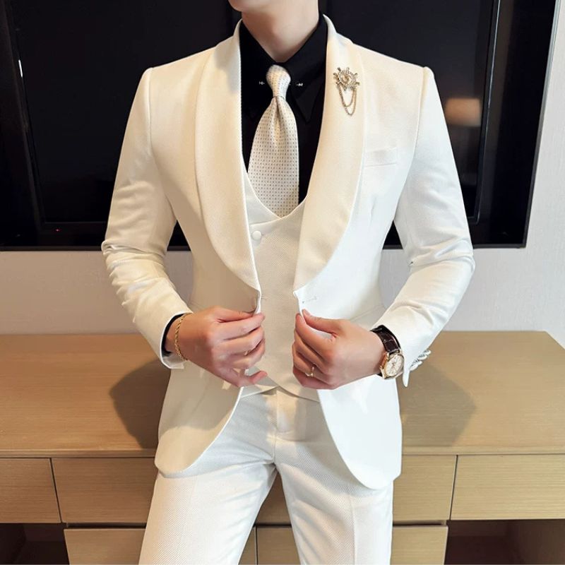 Terno Masculino Slim Inglês Lapela Shawl Maximus