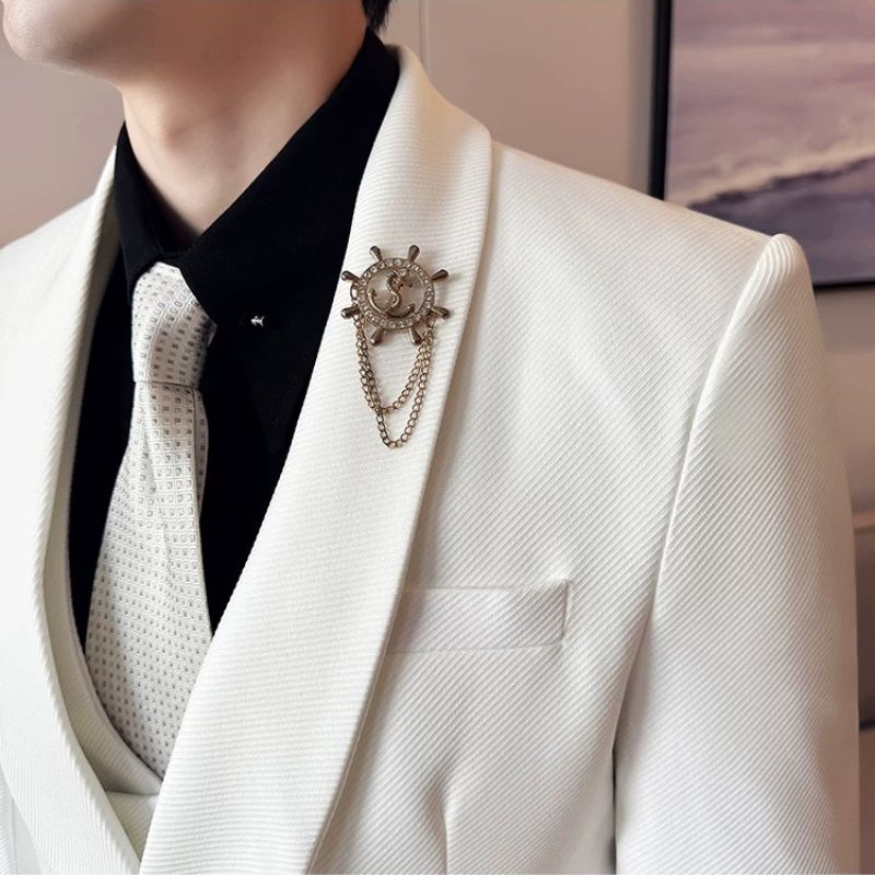 Terno Masculino Slim Inglês Lapela Shawl Maximus