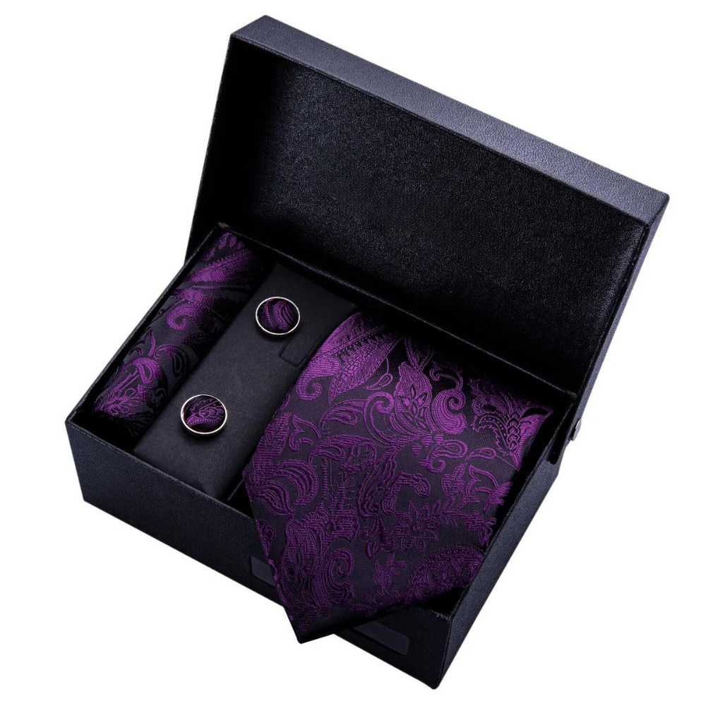 gravata estampada, conjunto de gravata, gravata de seda, gravata estampada de seda, conjunto de gravata de seda