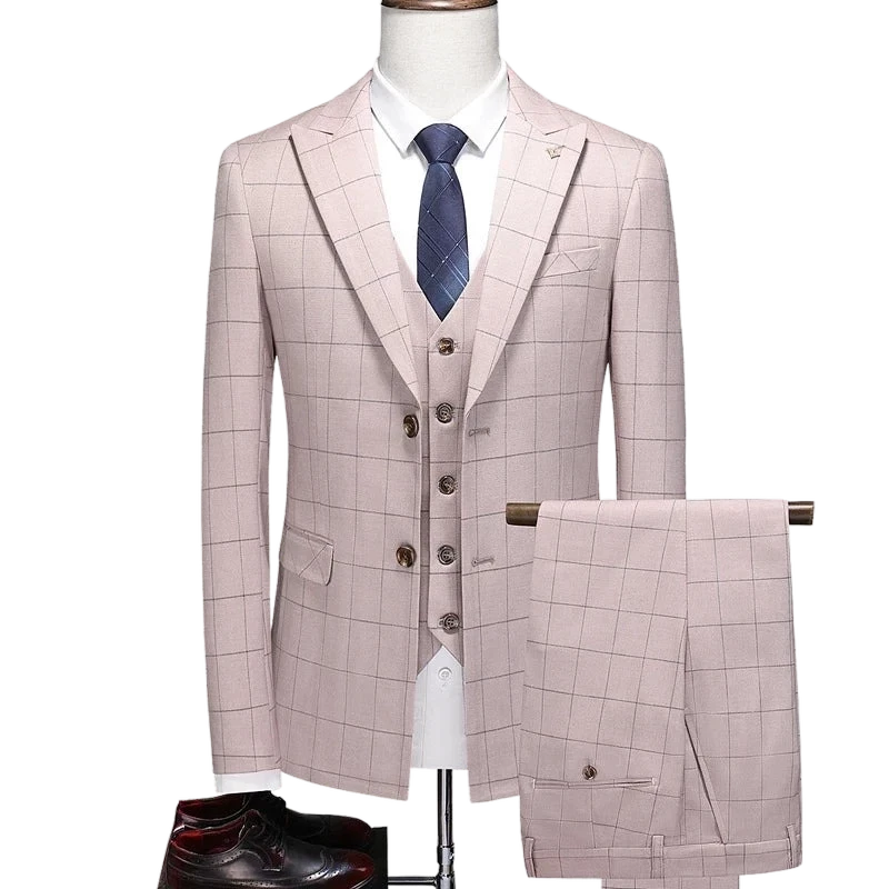 Terno Masculino Xadrez Luxury Maximus Paletó + Colete + Calça