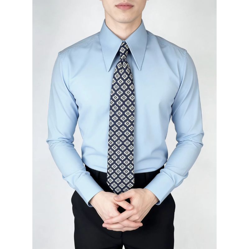 camisa social masculina, camisa gola francesa, camisa slim fit masculina, camisa social elegante, camisa masculina manga longa