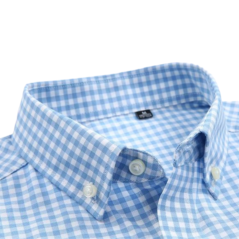 Camisa Social Masculina Xadrez de Algodão Oxford Maximus