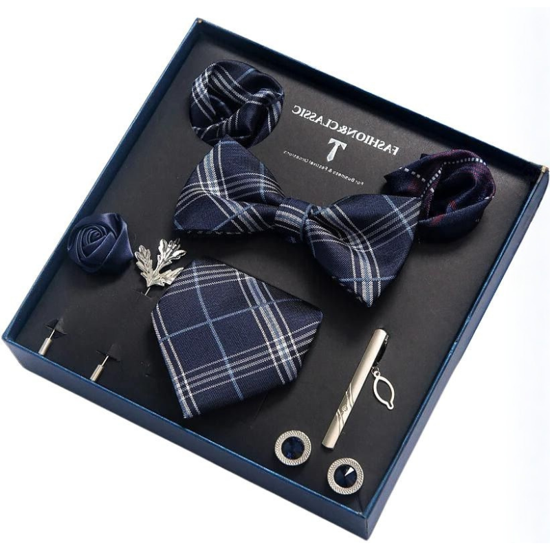 conjunto gravata clássico, gravata borboleta broche, kit cavalheiro formal, gravata para presente, acessório masculino formal, gravata para terno, conjunto masculino completo, gravata para eventos sociais