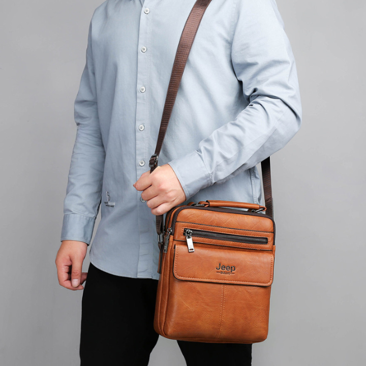 Bolsa Masculina Jeep de Couro