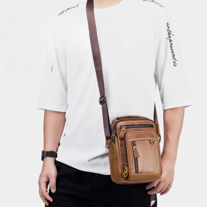 Bolsa Masculina de Couro Genuíno