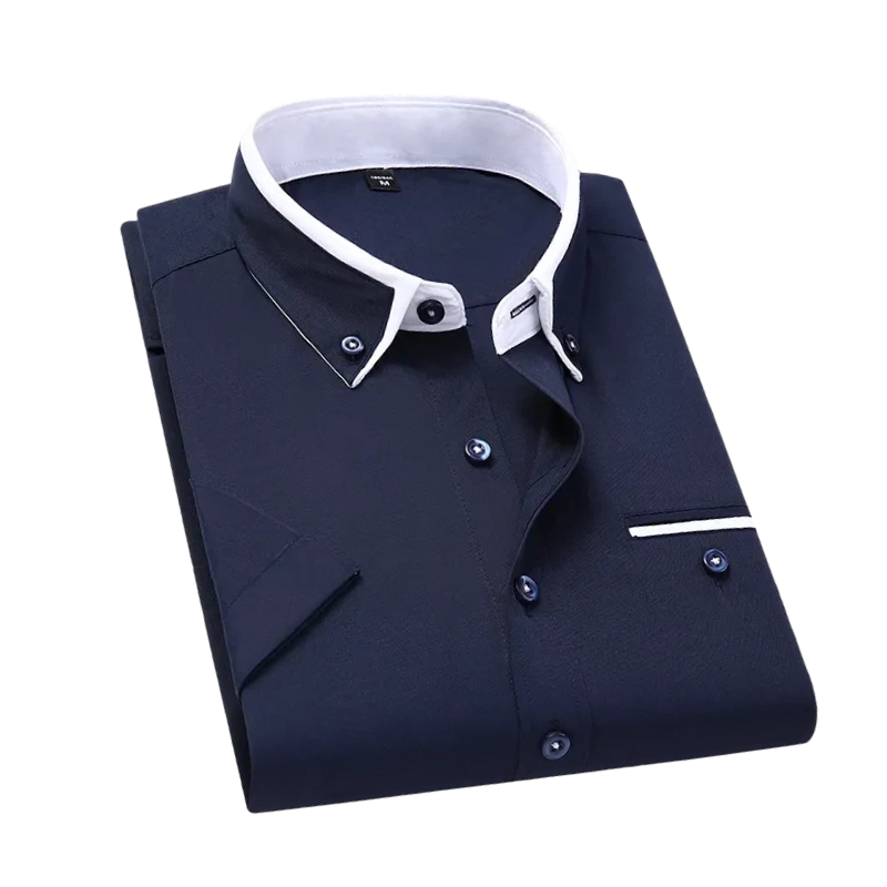 Camisa Social Masculina Manga Curta Maximus