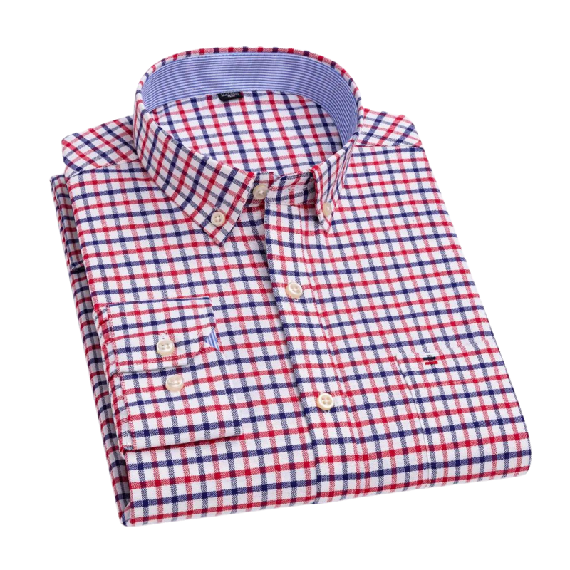 Camisa Social Masculina Xadrez Oxford Maximus