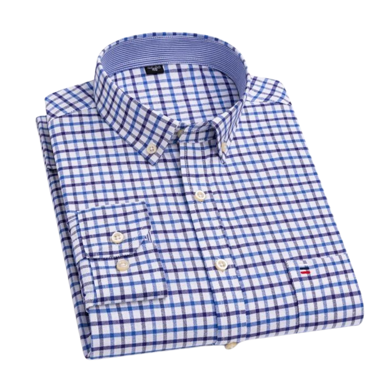 Camisa Social Masculina Xadrez Oxford Maximus