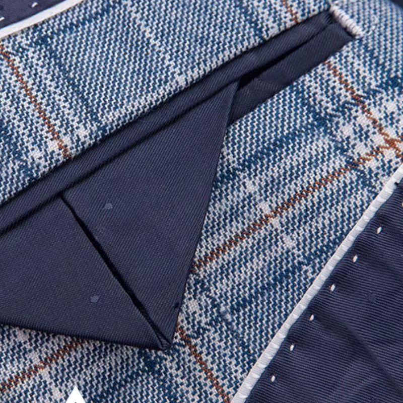 Terno Masculino, Terno Transpassado, Terno Xadrez Terno Masculino Transpassado, Terno Masculino Azul Claro, Conjunto Masculino, Terno Slim Fit Xadrez