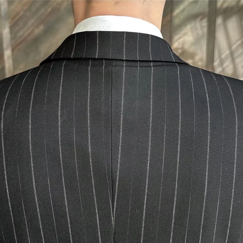 terno masculino slim, terno listrado masculino, terno 3 peças social, terno de casamento masculino, terno de alfaiataria moderna