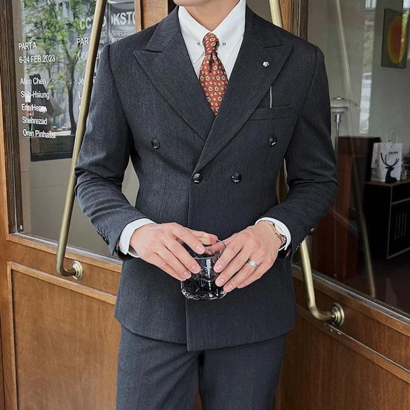 Terno Masculino Transpassado, Terno Masculino de Lapela Larga, Terno Masculino Completo, Terno Masculino Slim Fit