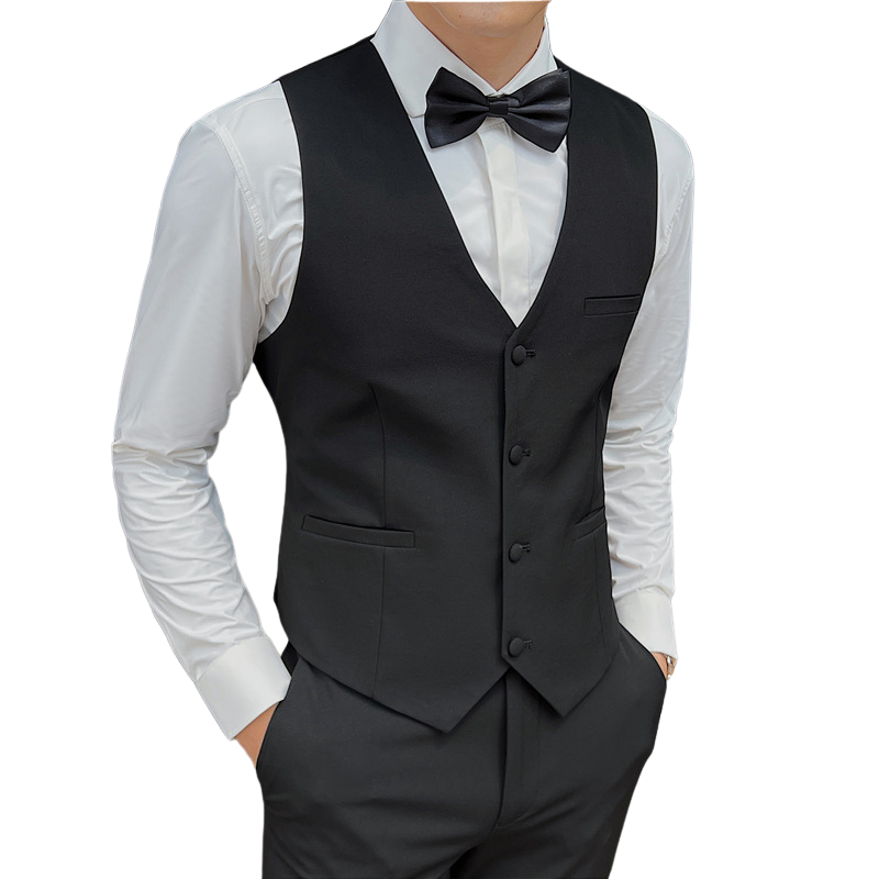 Conjunto Social Masculino Colete Gola V e Calça Maximus