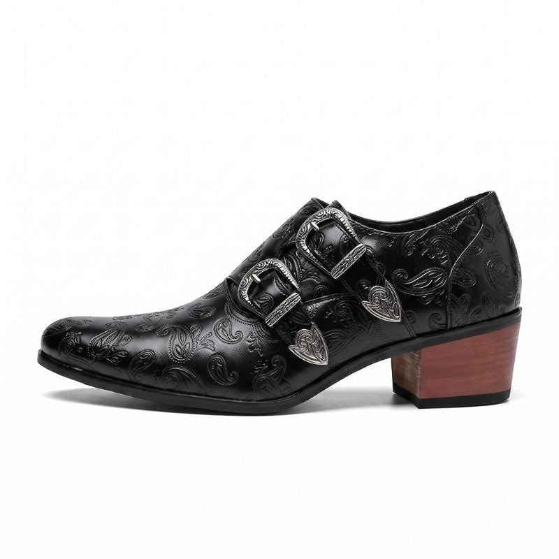 Sapato Social Masculino Duplo Monk Strap Gravado Maximus
