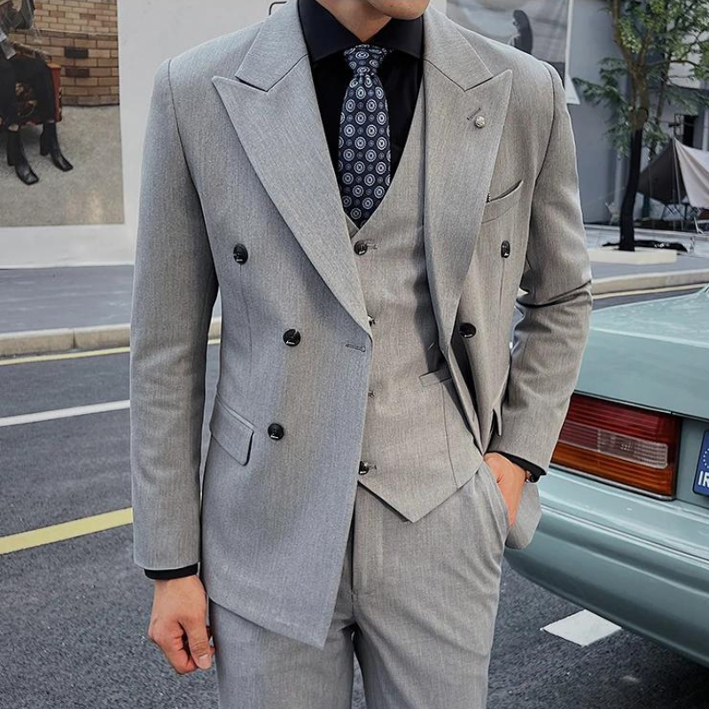 Terno Masculino Transpassado, Terno Masculino de Lapela Larga, Terno Masculino Completo, Terno Masculino Slim Fit