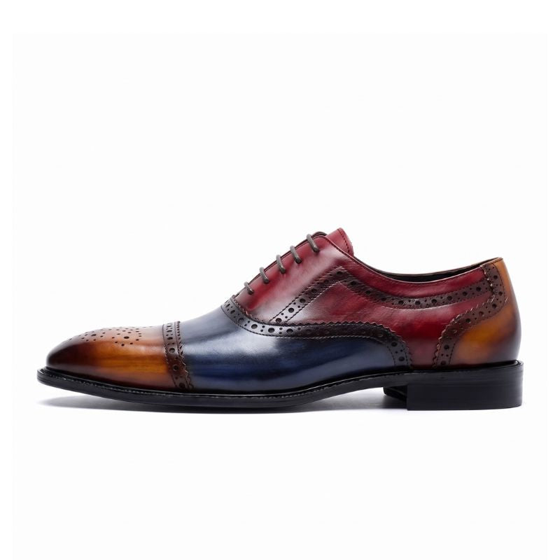 Sapato Social Masculino Oxford Brogue Tricolor Maximus