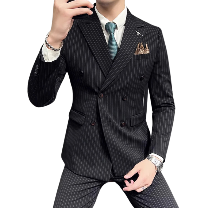 Terno Masculino, costume masculino, costume transpassado, terno transpassado, costume masculino risca de giz, terno masculino risca de giz, terno masculino transpassado listrado