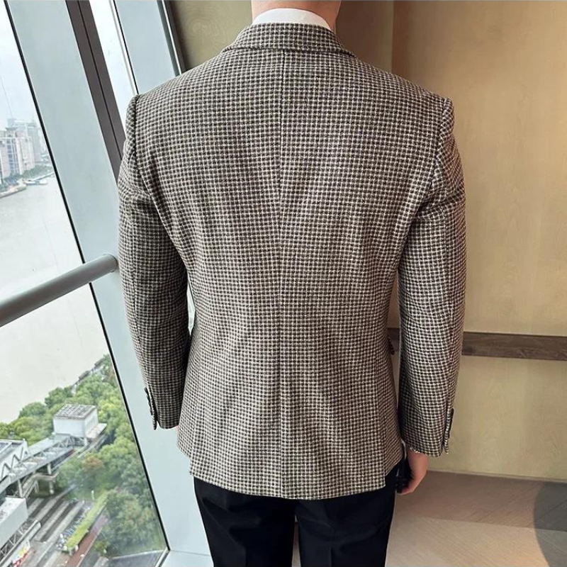 Blazer, blazer masculino, blazer de lã, blazer transpassado, Blazer Masculino Britânico Transpassado Maximus