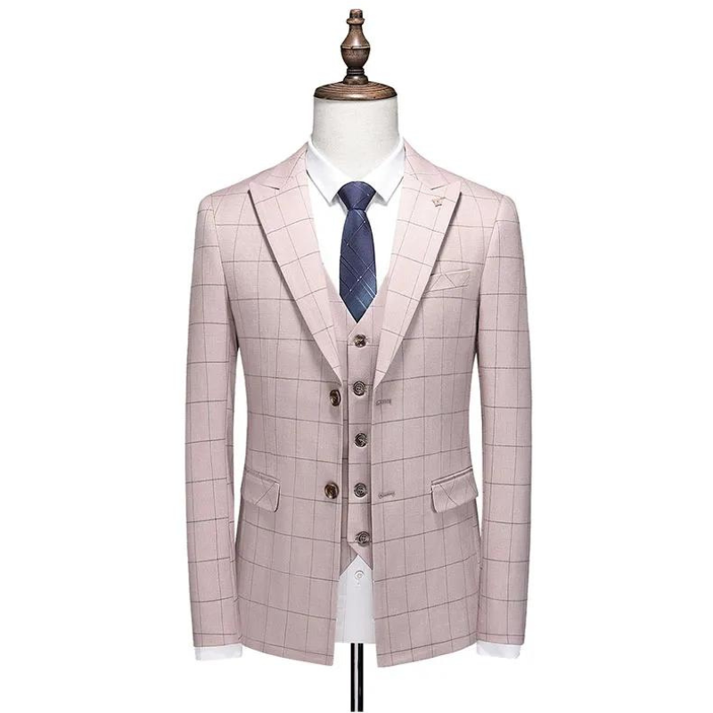 Terno Masculino Xadrez Luxury Maximus Paletó + Colete + Calça